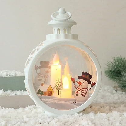 LED Christmas Candle Lantern with LED Light - Decorative Tabletop Ornament for Indoor Outdoor Decor, Party Gift - Homevalley.co.uk
