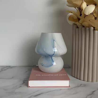 LED Hand Crafted Glass Mushroom Table Lamp - Homevalley.co.uk