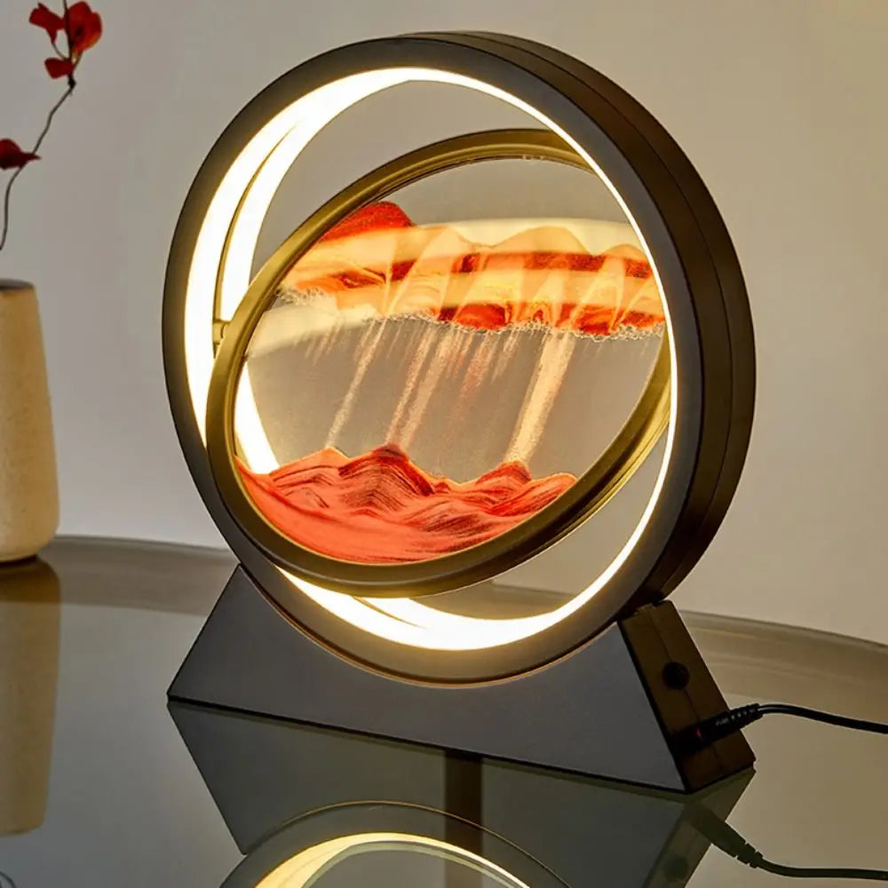 LED Moving Sand RoundTable Lamp - Homevalley.co.uk