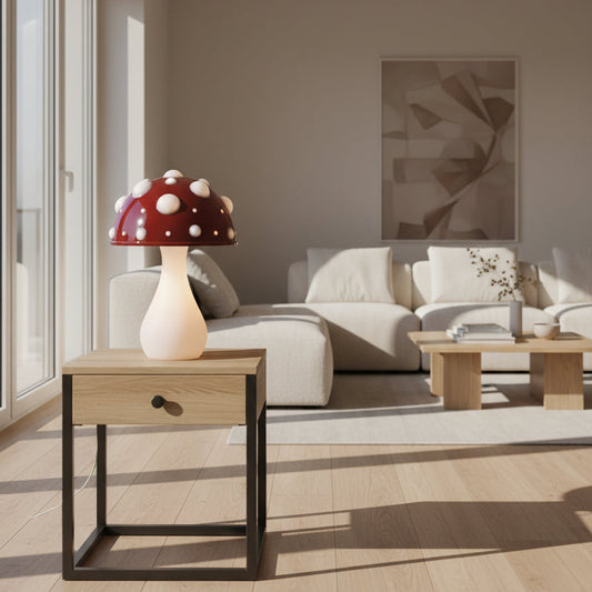 Mushroom Lamp with LED Tricolored Bulb - Homevalley.co.uk