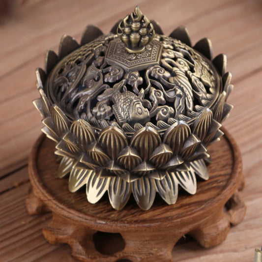 Lotus Incense Burner for Buddha Worship and Sandalwood Fragrance - Homevalley.co.uk