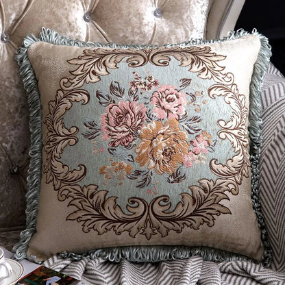 Luxury Decorative Pillows Vintage Home Decor Floral Embroidery Cushion Cover - Homevalley.co.uk