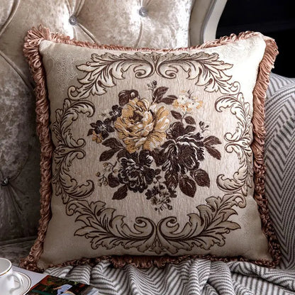 Luxury Decorative Pillows Vintage Home Decor Floral Embroidery Cushion Cover - Homevalley.co.uk
