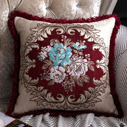 Luxury Decorative Pillows Vintage Home Decor Floral Embroidery Cushion Cover - Homevalley.co.uk