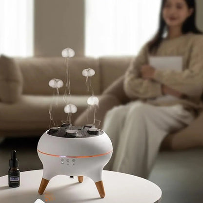 Dynamic Jellyfish Air Humidifier 250ml | Ultrasonic Essential Oil Diffuser with Remote Control & 7-Color Night Light