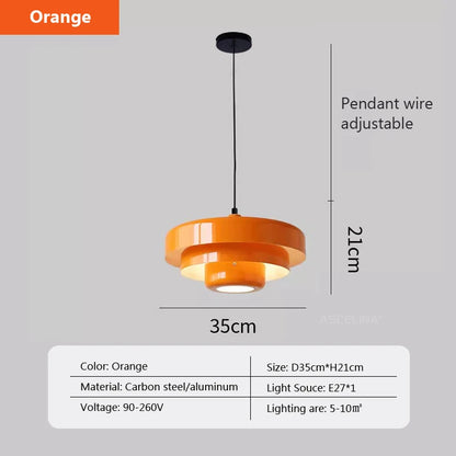 Macaron Carbon Steel Aluminum Nordic LED Pendant Light - Homevalley.co.uk