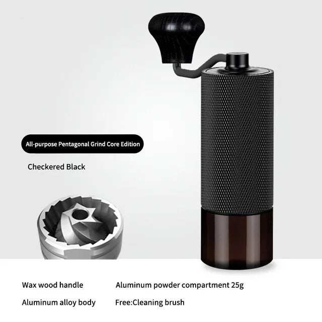 Manual Stainless Steel Professional Double Bearing Coffee Grinder - Homevalley.co.uk