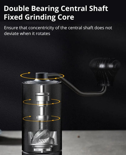 Manual Stainless Steel Professional Double Bearing Coffee Grinder - Homevalley.co.uk