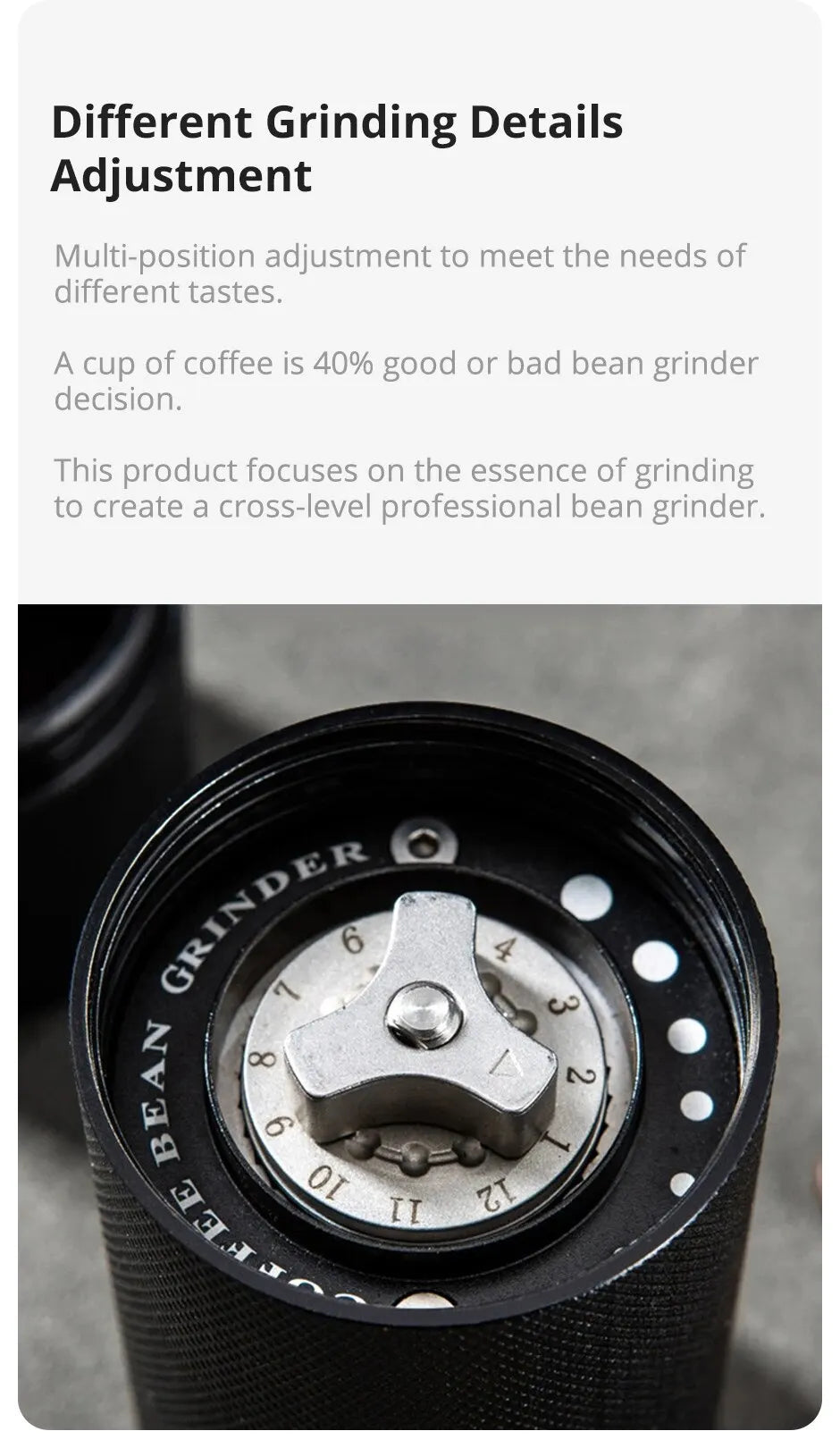 Manual Stainless Steel Professional Double Bearing Coffee Grinder - Homevalley.co.uk