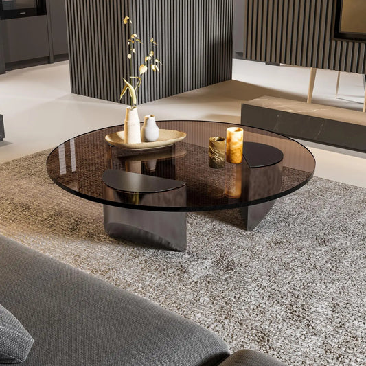 Minimalist Tempered Glass Coffee Table - Homevalley.co.uk