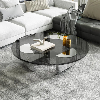 Minimalist Tempered Glass Coffee Table - Homevalley.co.uk