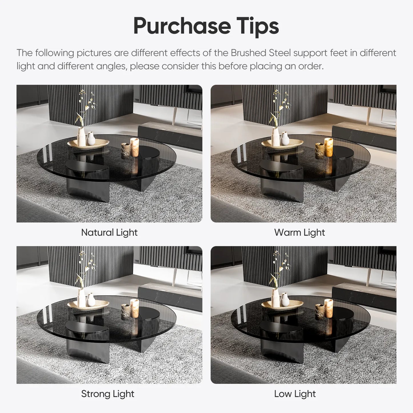Minimalist Tempered Glass Coffee Table - Homevalley.co.uk
