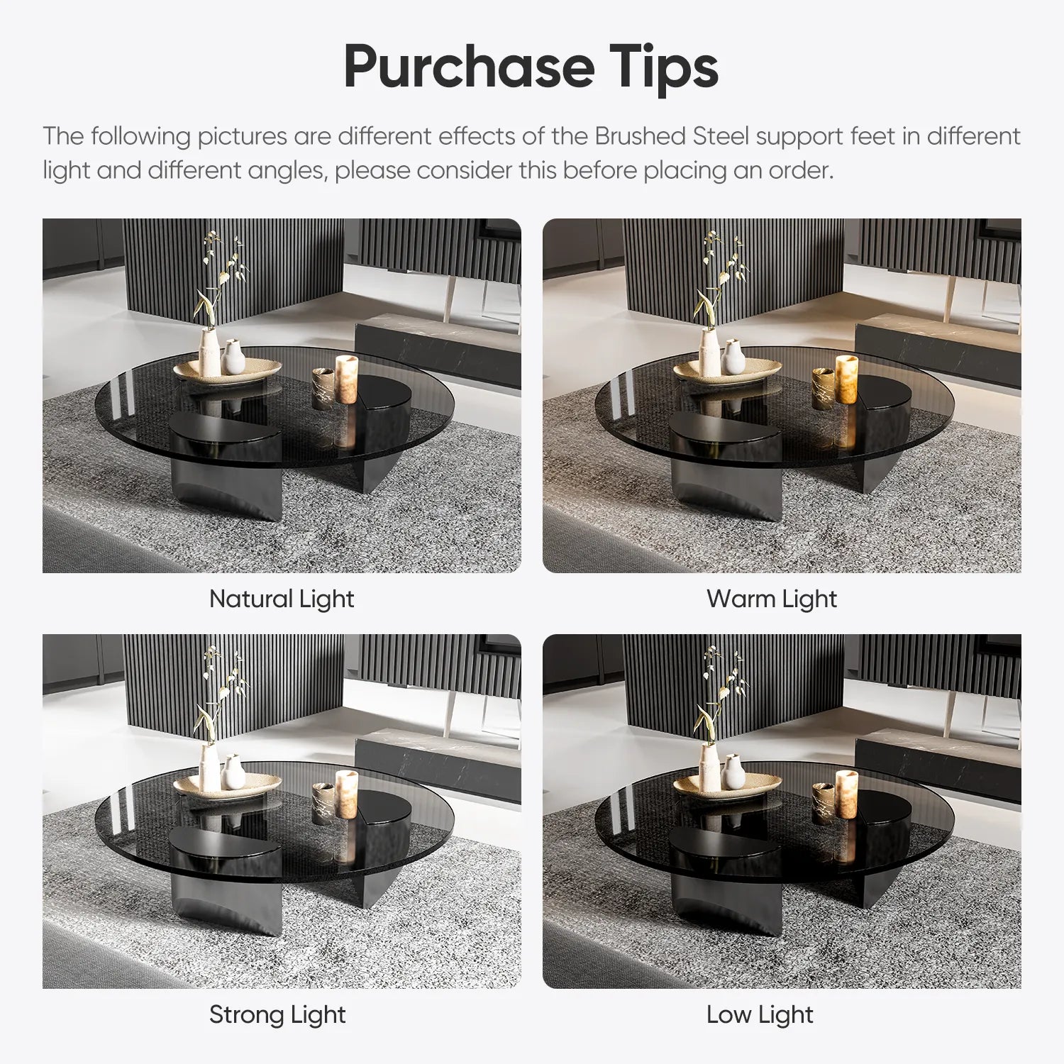 Minimalist Tempered Glass Coffee Table - Homevalley.co.uk