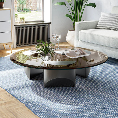 Minimalist Tempered Glass Coffee Table - Homevalley.co.uk
