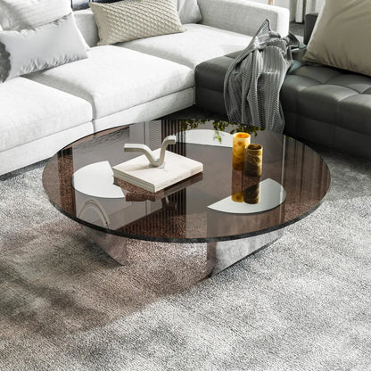 Minimalist Tempered Glass Coffee Table - Homevalley.co.uk