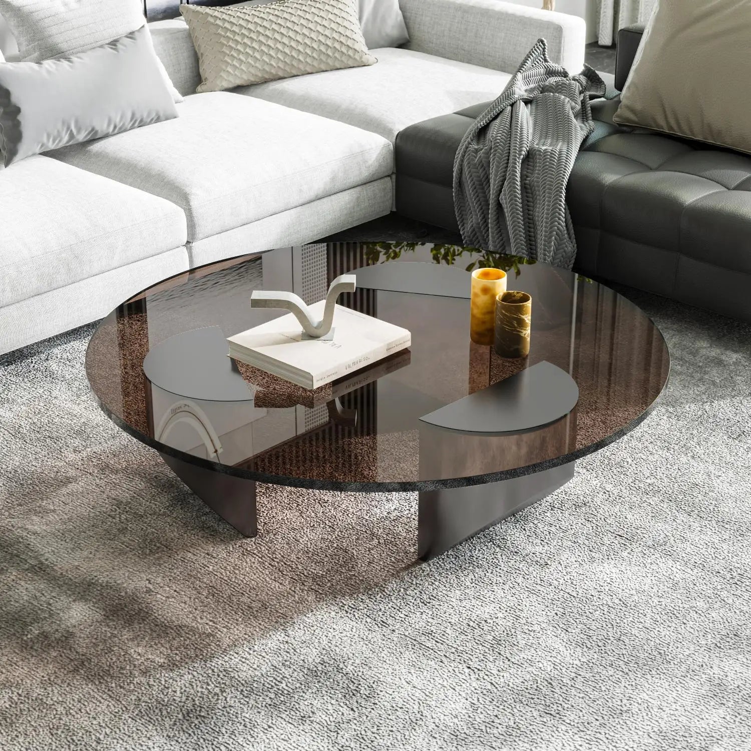 Minimalist Tempered Glass Coffee Table - Homevalley.co.uk