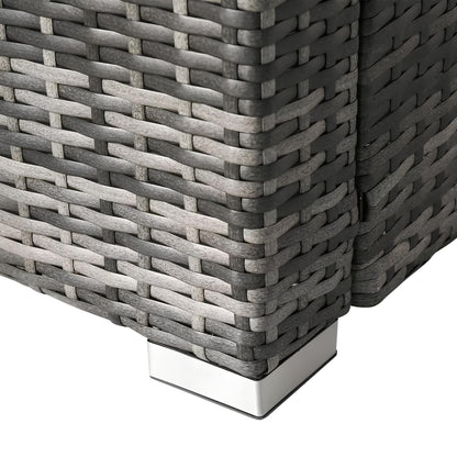 Modular Rattan Garden Patio Furniture Set 4 Seater Sofa Set With Coffee Table - Homevalley.co.uk