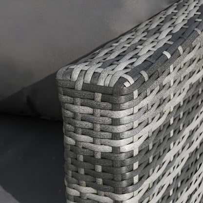 Modular Rattan Garden Patio Furniture Set 4 Seater Sofa Set With Coffee Table - Homevalley.co.uk