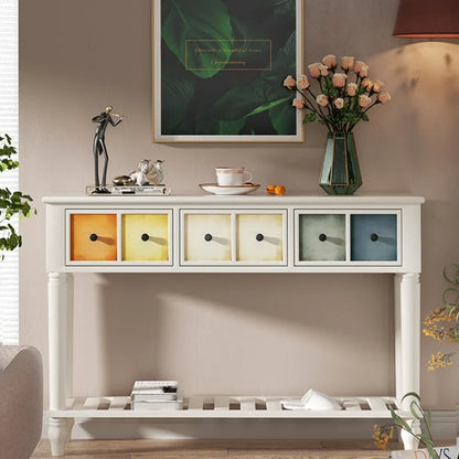 Multi-functional American Solid Wood Narrow Entrance Cabinet Console Table - Homevalley.co.uk