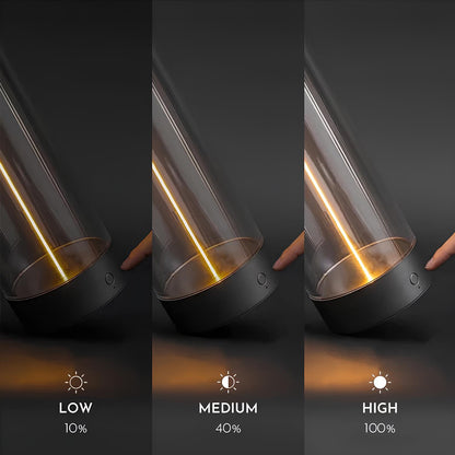 Nightstand-Table LED Lamp with Magnetic Bendable Filament, Dimmable and Rechargeable - Homevalley.co.uk