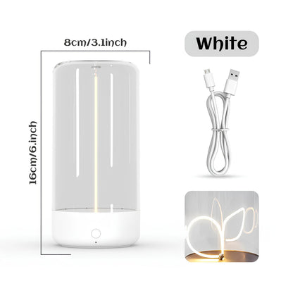 Nightstand-Table LED Lamp with Magnetic Bendable Filament, Dimmable and Rechargeable - Homevalley.co.uk