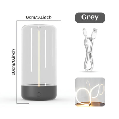 Nightstand-Table LED Lamp with Magnetic Bendable Filament, Dimmable and Rechargeable - Homevalley.co.uk