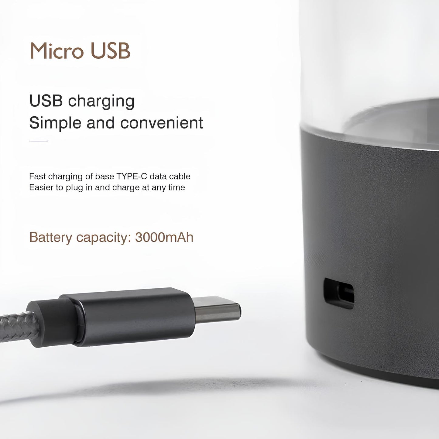 Nightstand-Table LED Lamp with Magnetic Bendable Filament, Dimmable and Rechargeable - Homevalley.co.uk