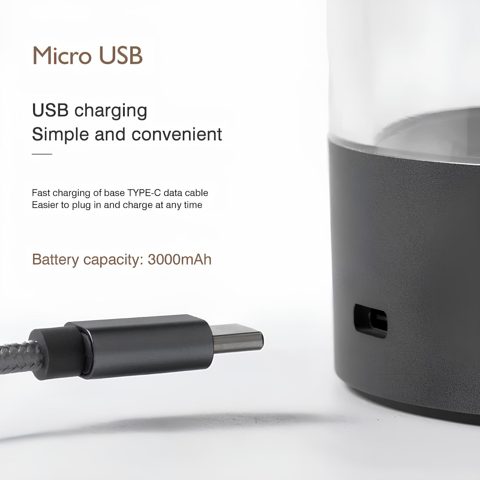 Nightstand-Table LED Lamp with Magnetic Bendable Filament, Dimmable and Rechargeable - Homevalley.co.uk