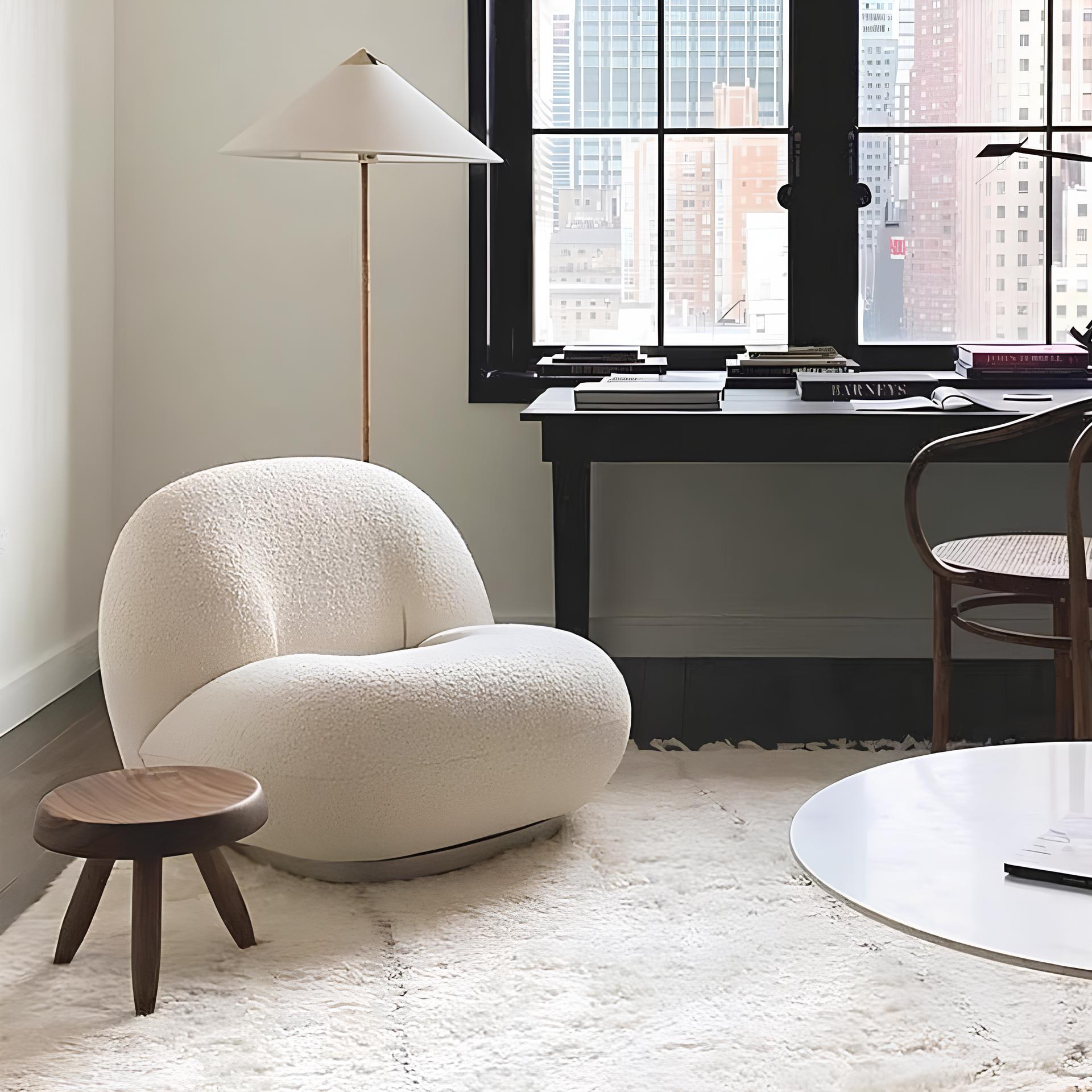 Nordic Lamb Velvet Chair Seat - Homevalley.co.uk