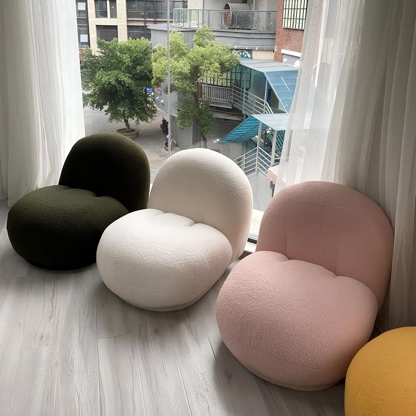 Nordic Lamb Velvet Chair Seat - Homevalley.co.uk