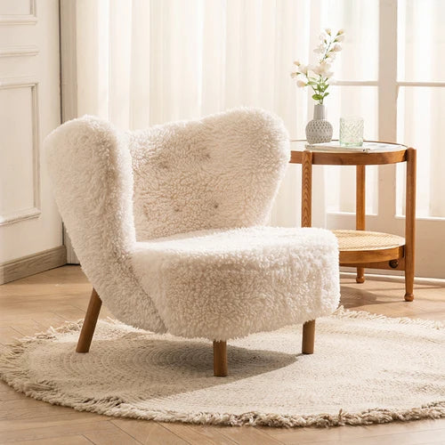 Nordic Lambswool Chair - Optional footstool - Homevalley.co.uk