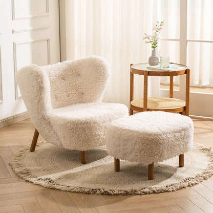 Nordic Lambswool Chair - Optional footstool - Homevalley.co.uk