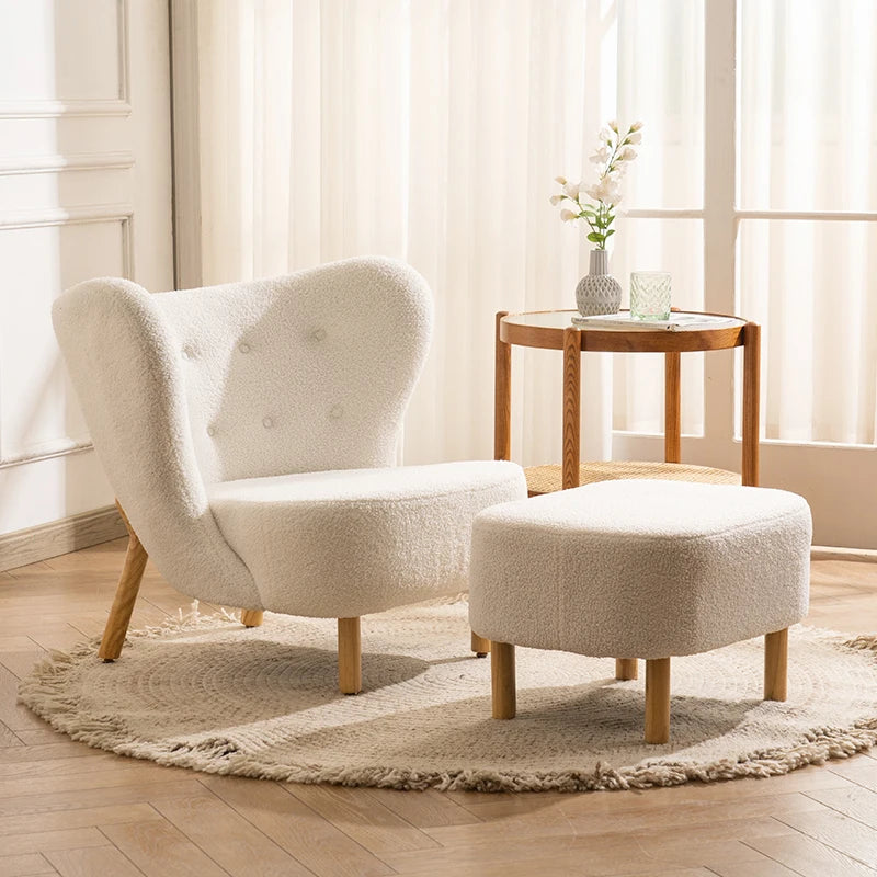 Nordic Lambswool Chair - Optional footstool - Homevalley.co.uk