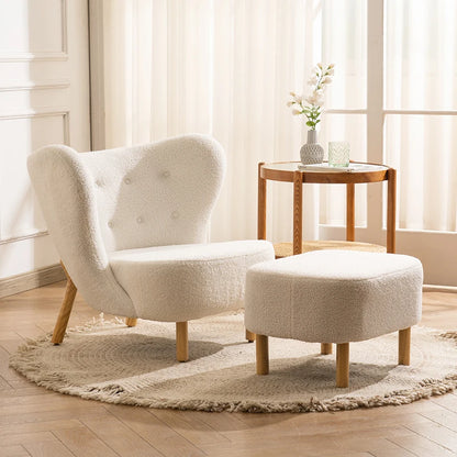 Nordic Lambswool Chair - Optional footstool - Homevalley.co.uk