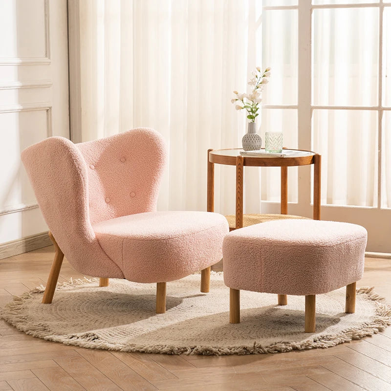 Nordic Lambswool Chair - Optional footstool - Homevalley.co.uk