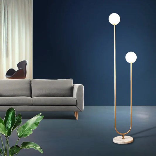 Nordic LED Frosted Glass Floor Lamp - Homevalley.co.uk