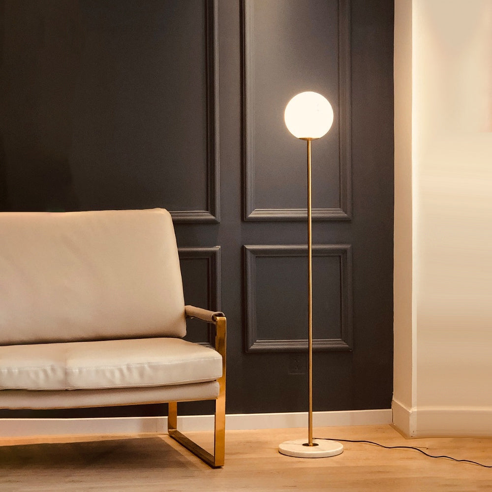 Nordic LED Frosted Glass Floor Lamp - Homevalley.co.uk