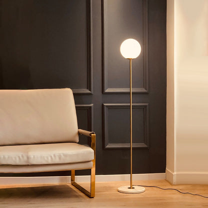 Nordic LED Frosted Glass Floor Lamp - Homevalley.co.uk