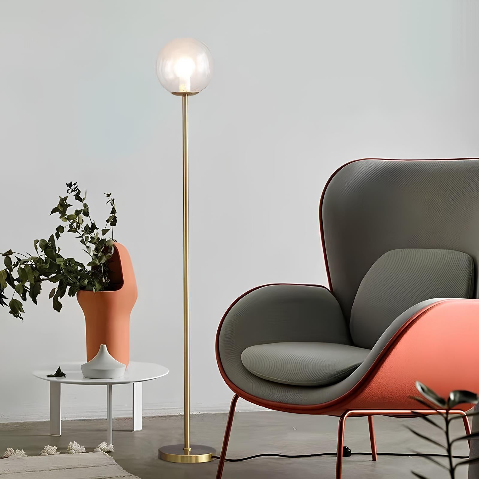 Nordic LED Frosted Glass Floor Lamp - Homevalley.co.uk