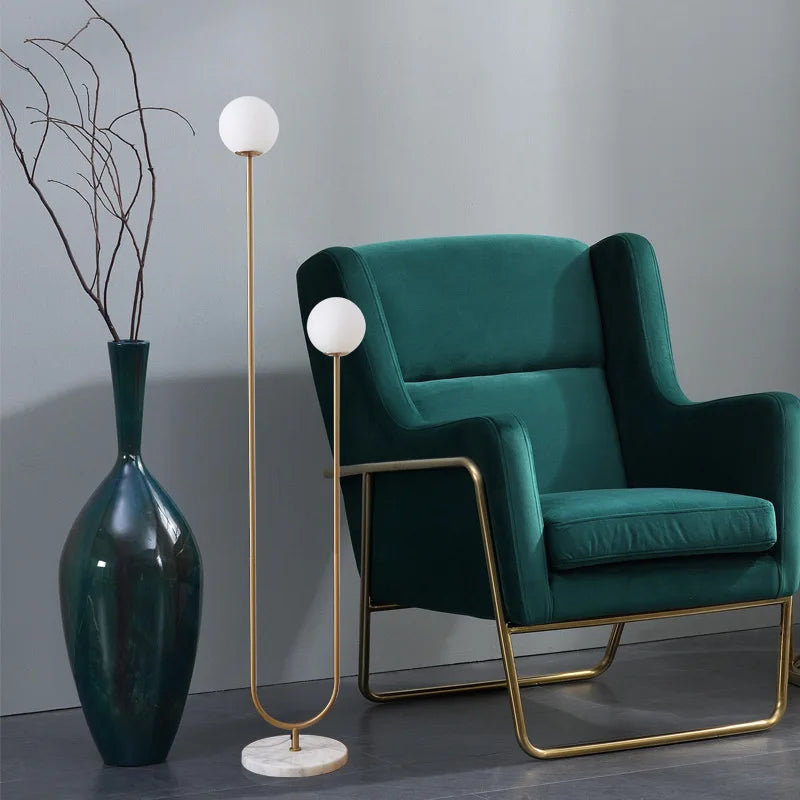 Nordic LED Frosted Glass Floor Lamp - Homevalley.co.uk