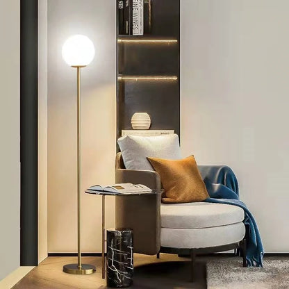 Nordic LED Frosted Glass Floor Lamp - Homevalley.co.uk