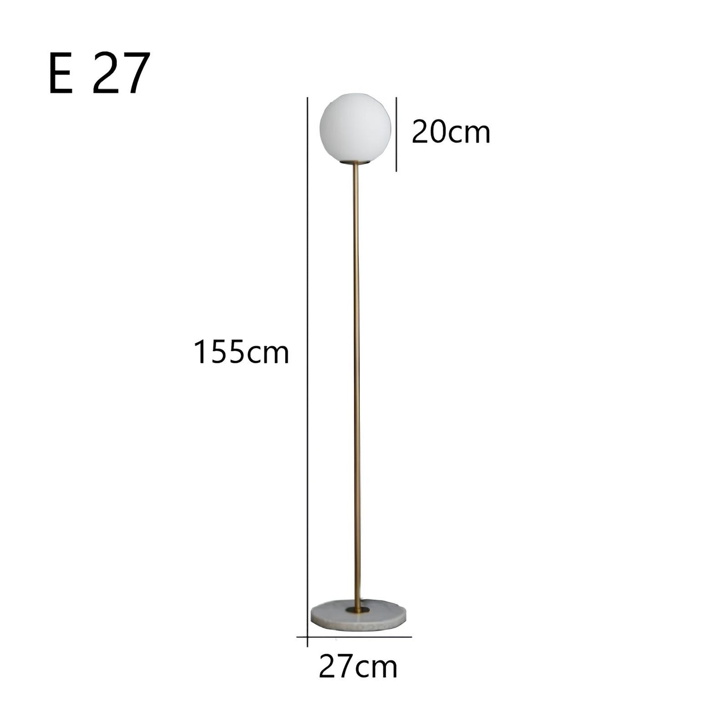 Nordic LED Frosted Glass Floor Lamp - Homevalley.co.uk