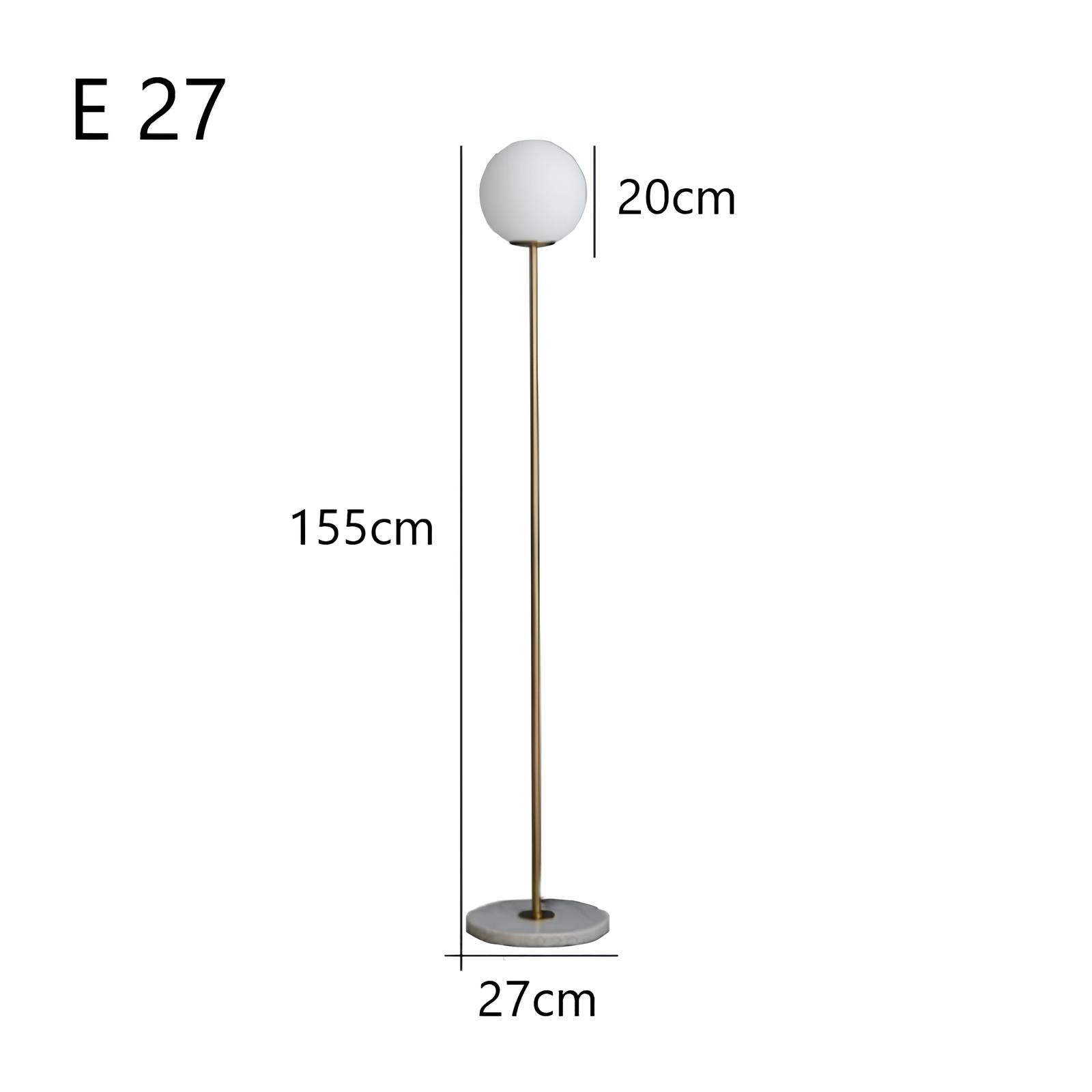 Nordic LED Frosted Glass Floor Lamp - Homevalley.co.uk