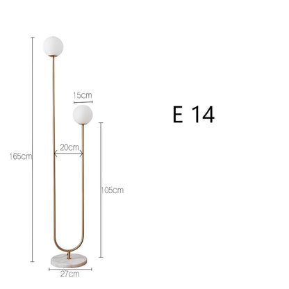 Nordic LED Frosted Glass Floor Lamp - Homevalley.co.uk
