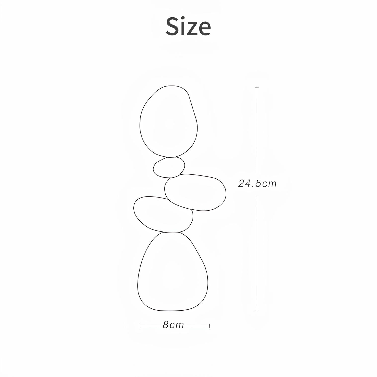 Nordic Style Solid Wood Stone Shape Ornament - Homevalley.co.uk