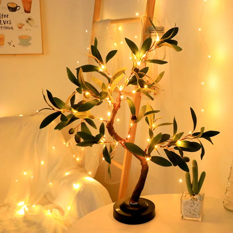 Olive Tree LED table Lamp, Bedside Lamp, Bedroom Lamp - Homevalley.co.uk