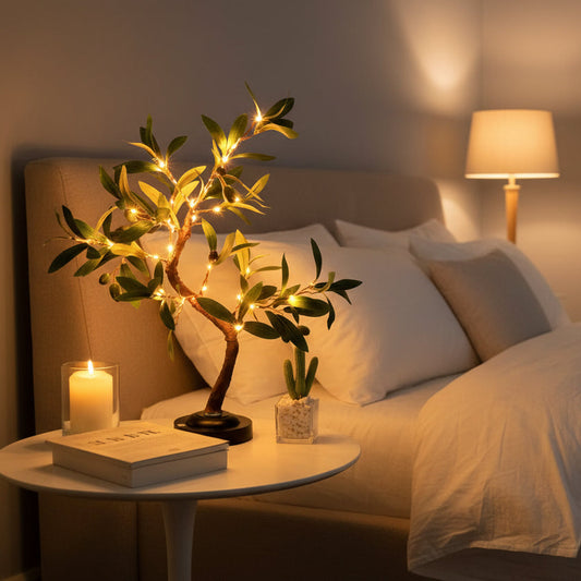 Olive Tree LED table Lamp, Bedside Lamp, Bedroom Lamp - Homevalley.co.uk