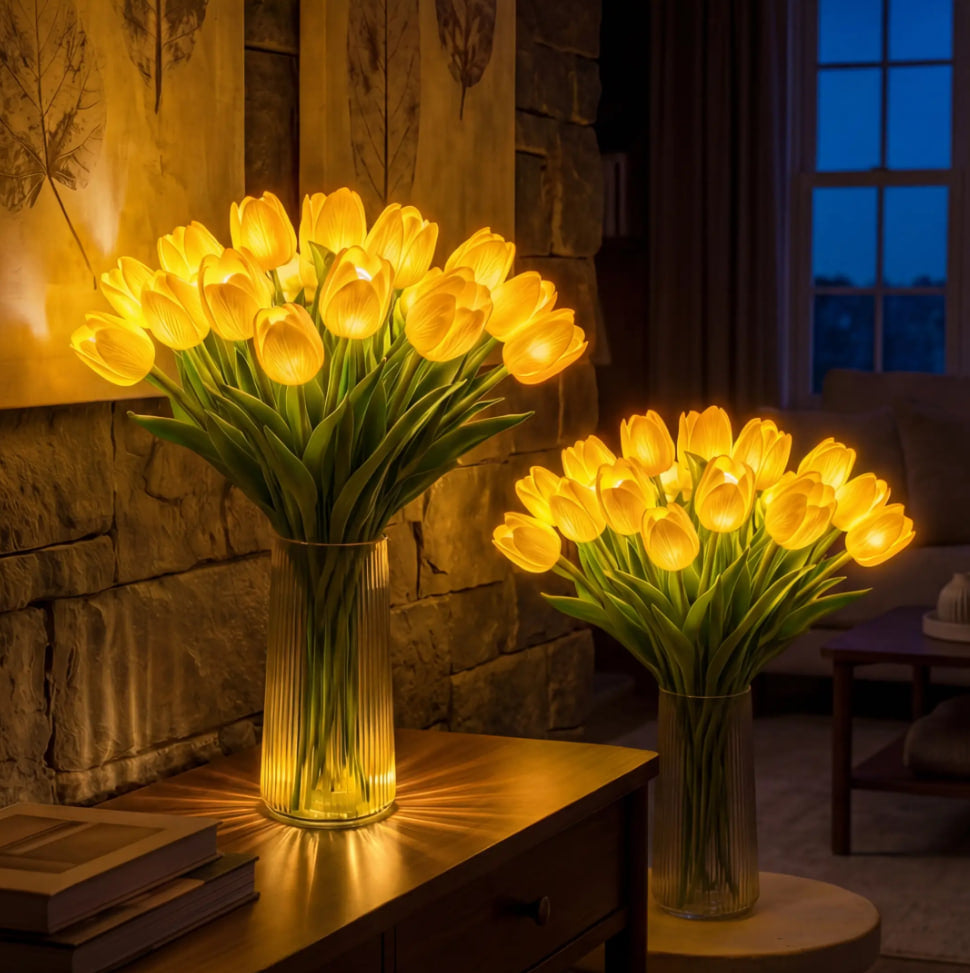 Radiant Romantic Tulip Light – LED Tulip Bouquet Night Light for Home Decor
