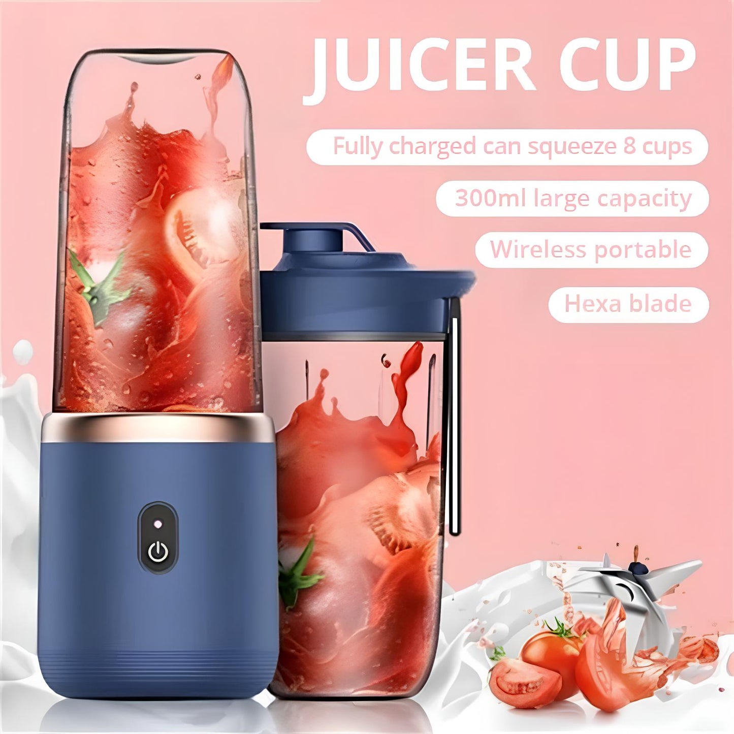 Portable Small Electric Cup Juicer Fruit Blender - Homevalley.co.uk