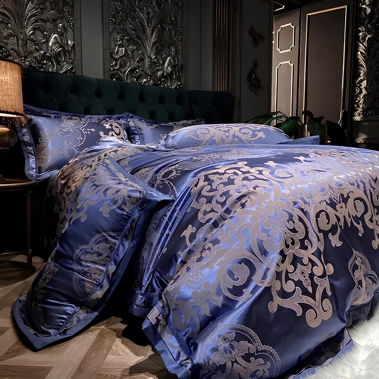 Premium Purple Jacquard Duvet Set - Homevalley.co.uk